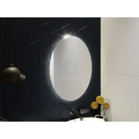 Овальное зеркало в ванну с подсветкой Априка 70х100 см