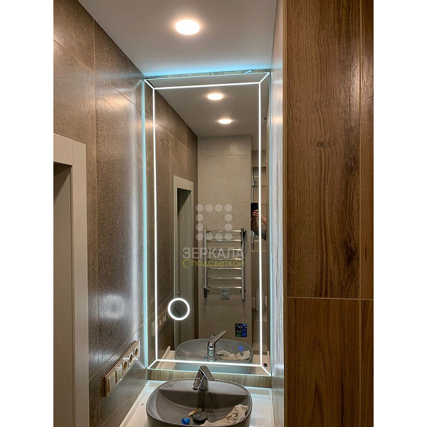 Выполненная работа: зеркало для ванной комнаты с подсветкой и увеличением Айрис